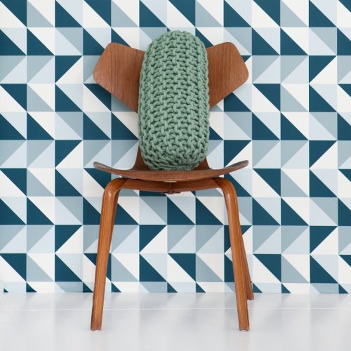 Coussin en tricot - Vert d'eau